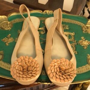 Elegant Beige/peach Slingback Sandals by Nine West